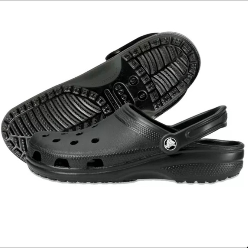 Crocs Womens Black Platform Crocs Size 9